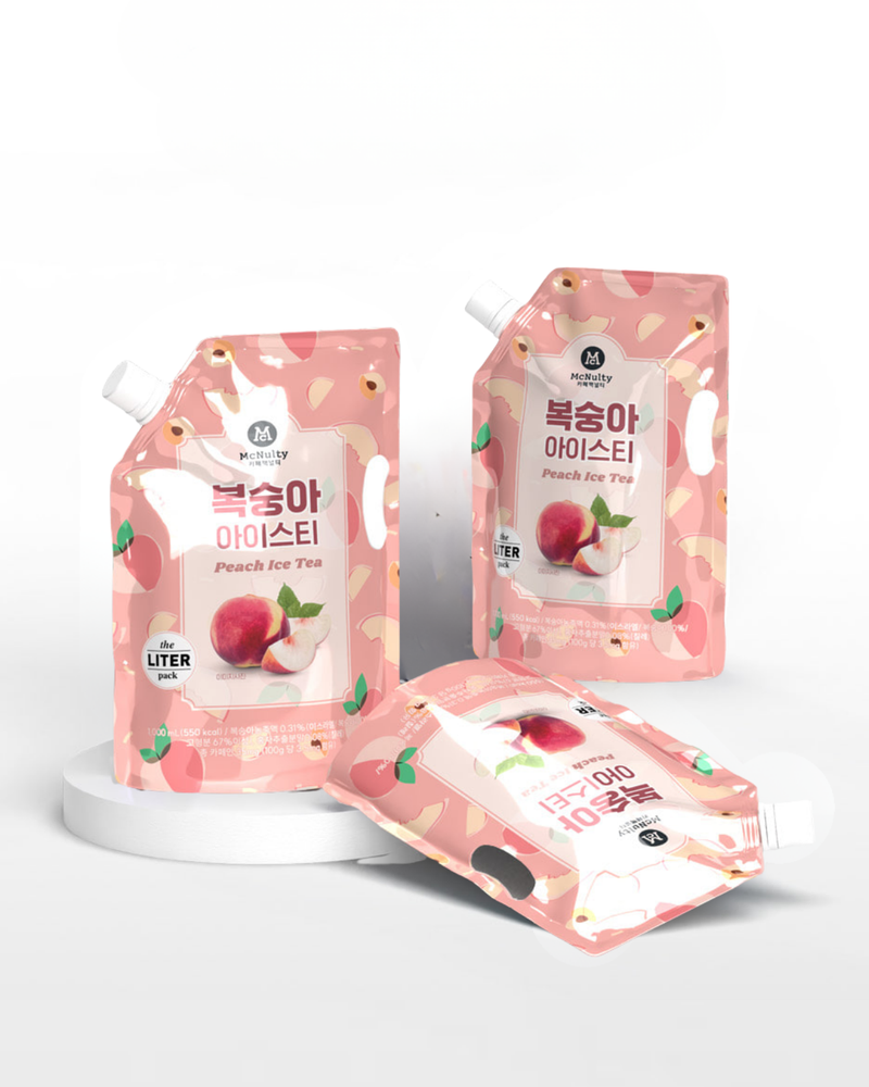 McNulty Peach Iced Tea Pouch Large Capacity 1L