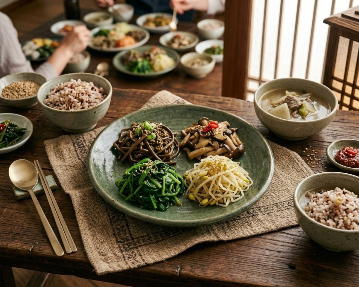 별미담 l 추석 나물 4종 고사리, 버섯볶음, 시금치, 콩나물