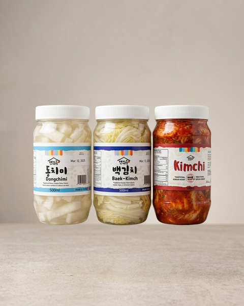 Yeonhui-dong | 3-Type Kimchi Set || Fresh Kimchi (Geotjeori) 500ml + White Kimchi 500ml + Water Kimchi (Dongchimi) 500ml || October Limited Edition