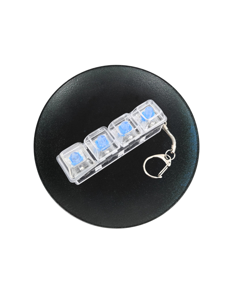 키캡 l LED 투명 4구 클리커 키보드 키링