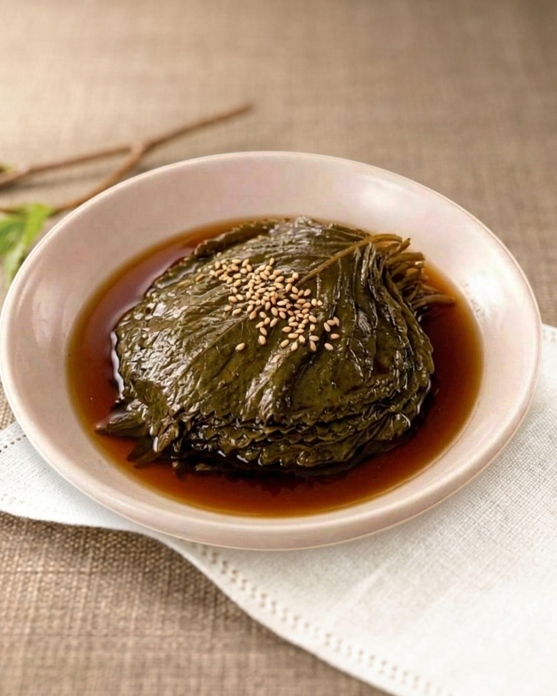 별미담 l 매실청 깻잎 500g