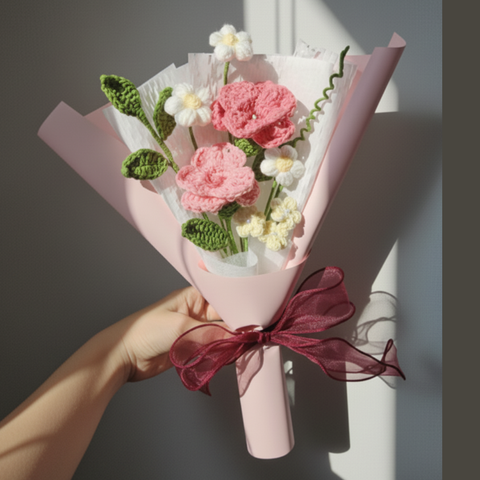 BRIO Gift Studio l 크로쉐 핸드메이드 플라워부케- 선생님 선물, 지인선물, 셀프선물