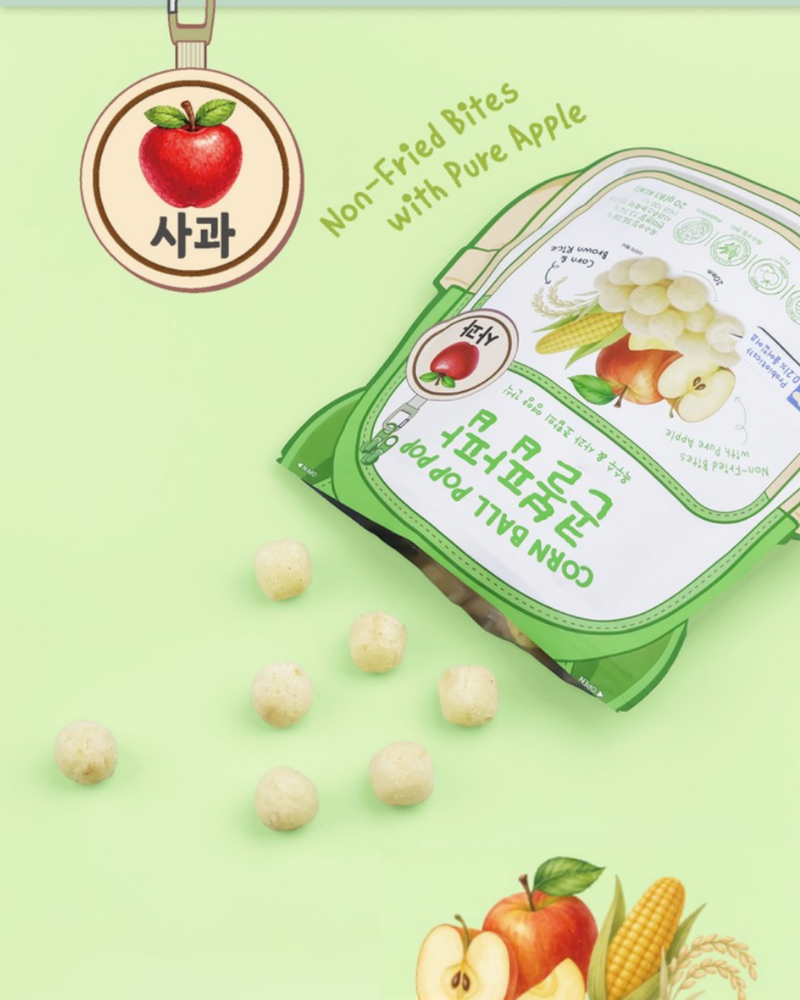 아가애 l 콘볼팝팝 어린이 옥수수 과자 사과 20G