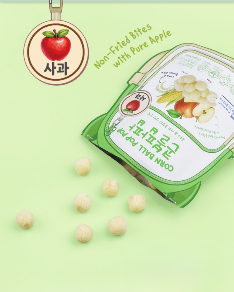 아가애 l 콘볼팝팝 어린이 옥수수 과자 사과 20G