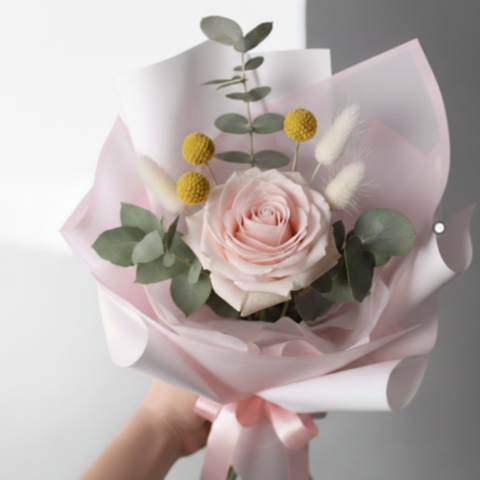 BaroBlooms |  생화 싱글장미 꽃부케