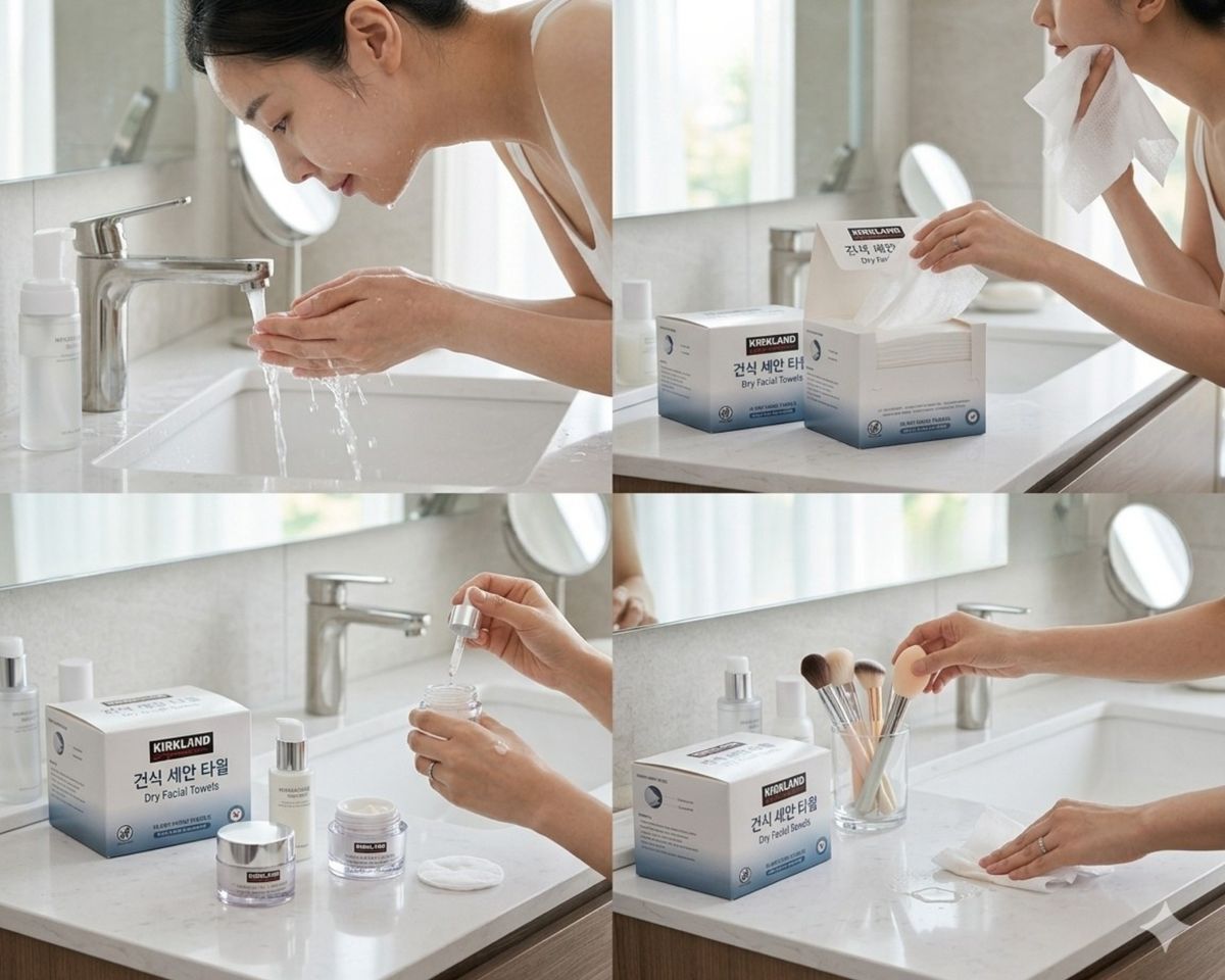 One sheet instead of a towel! A cleaner facial cleansing routine every day