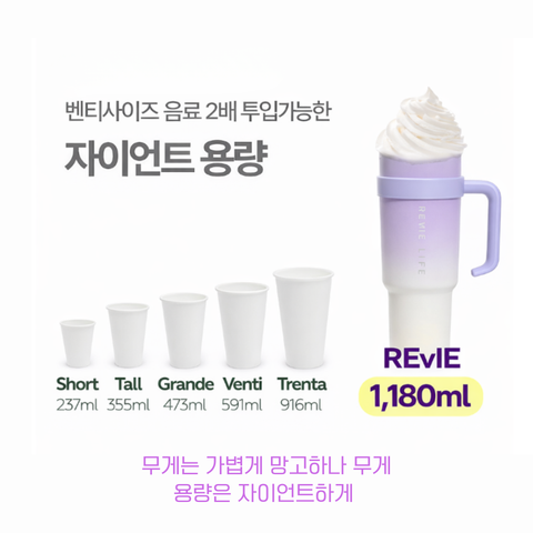 Rubie L Large Capacity Tumbler 40oz (1180ml)