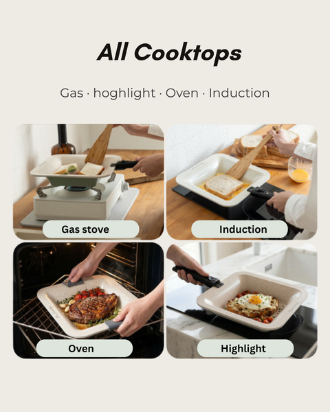 Eisenberg l Flying Square Pan 2pcs + Handle Set - Vancouver's First Exclusive Entry - 2-Week Limited Pre-Order