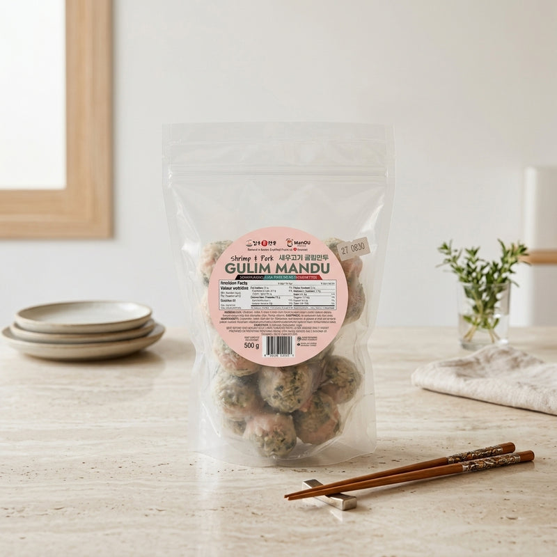 장수 굴림만두 I 새우고기 만두 500g || 두팩 구매시 떡갈비 증정 선착순 30명
