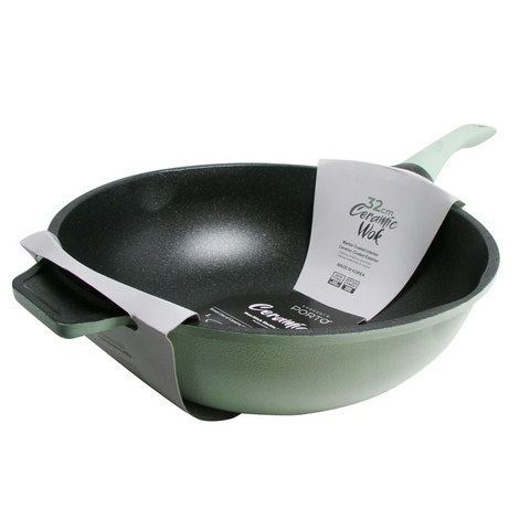 Porto l Ceramic Wok 32cm (6.9 LITER)