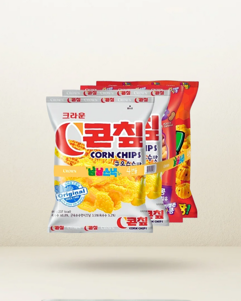 크라운 l 냠냠스낵 4번들 207g