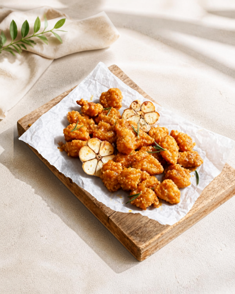 크런치킨 l 순살 간장 마늘 치킨 550g