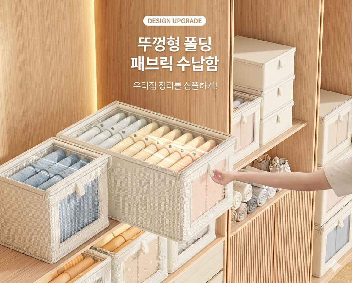 D&P Lid-Type Folding Fabric Storage Box Living Box XXL