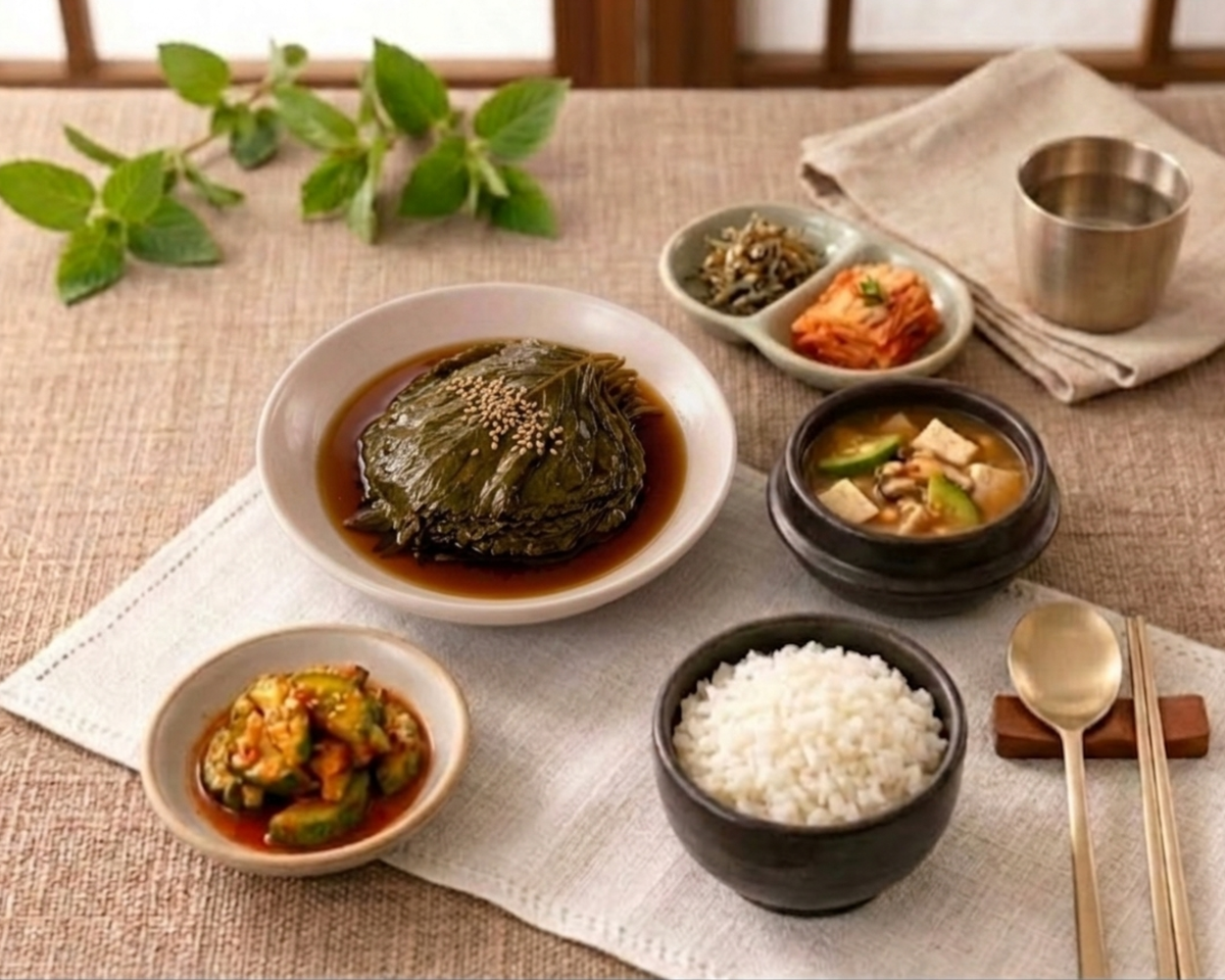 향긋하고 새콤달콤한 한 장의 맛