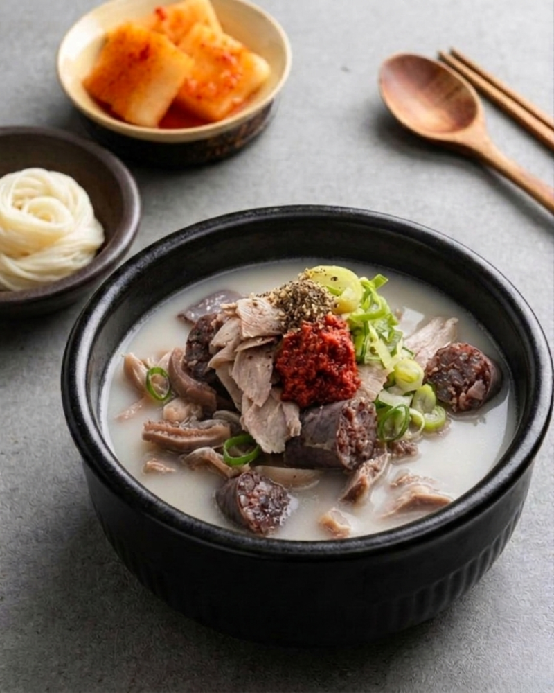 Miju Sundae l Sundae Soup Special (Includes Sundae, Naejang, and Boiled Pork) 