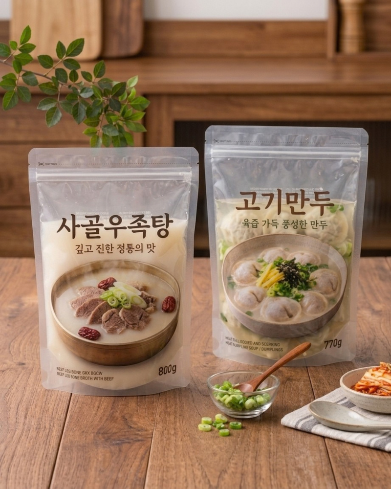 JFOOD l 고기 만두국 세트 || 사골우족탕 800g + 고기만두 770g