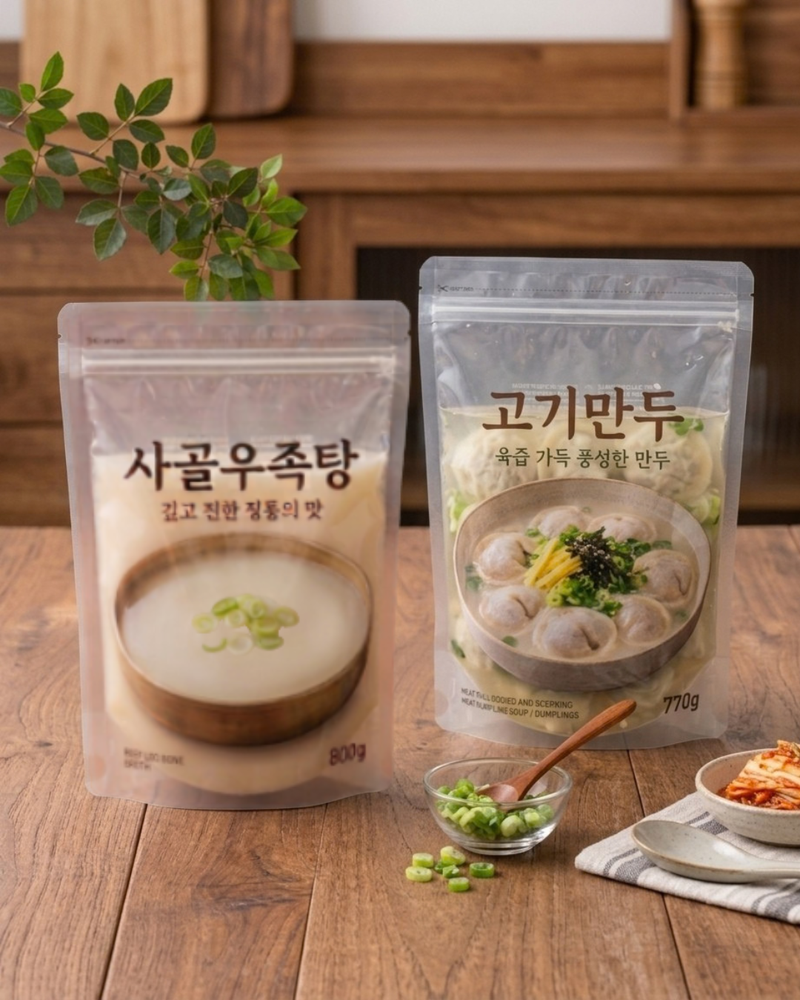 JFOOD l 고기 만두국 세트 || 사골우족탕 800g + 고기만두 770g