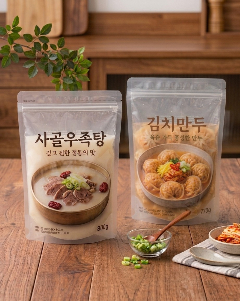 JFOOD l 김치 만두국 세트 || 사골우족탕 800g + 김치만두 770g