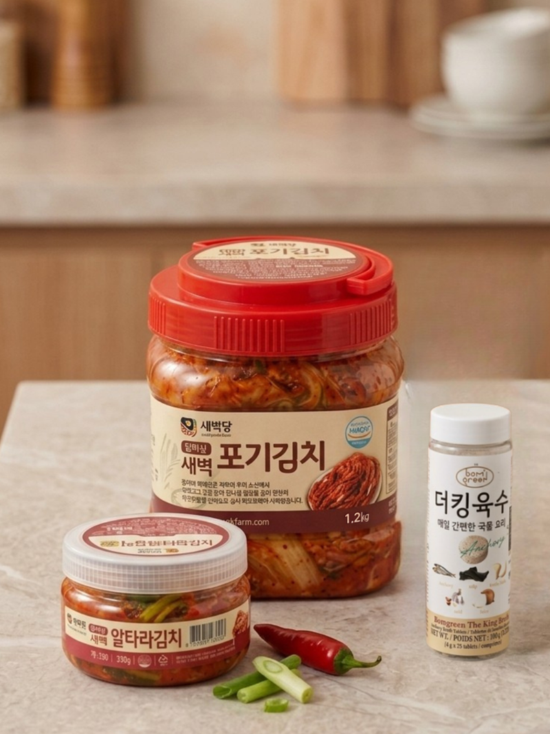 🇰🇷 맘스김치 l 특가 실속구성 || 포기김치 1.2kg + 알타리 350g